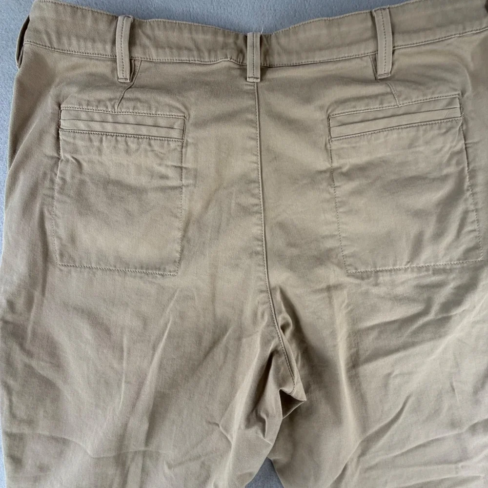 LL Bean Classic Fit Chino Pants Mens 38x29 Khaki Tan Coolmax Stretch Workwear